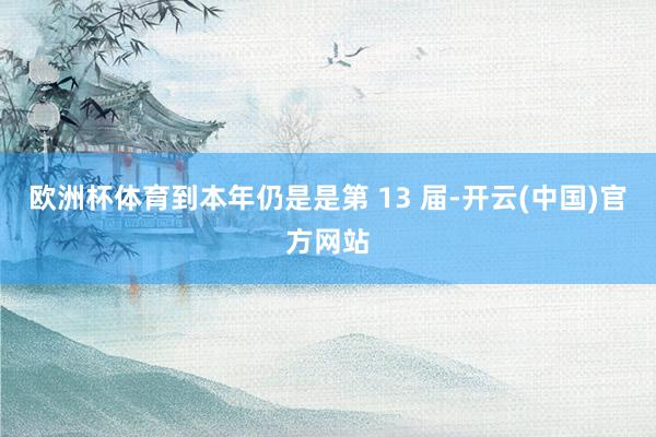 欧洲杯体育到本年仍是是第 13 届-开云(中国)官方网站